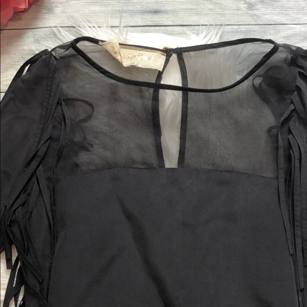 Jen's Pirate Booty Silk Banshee Fringe Mini Dress - Picture 7 of 8